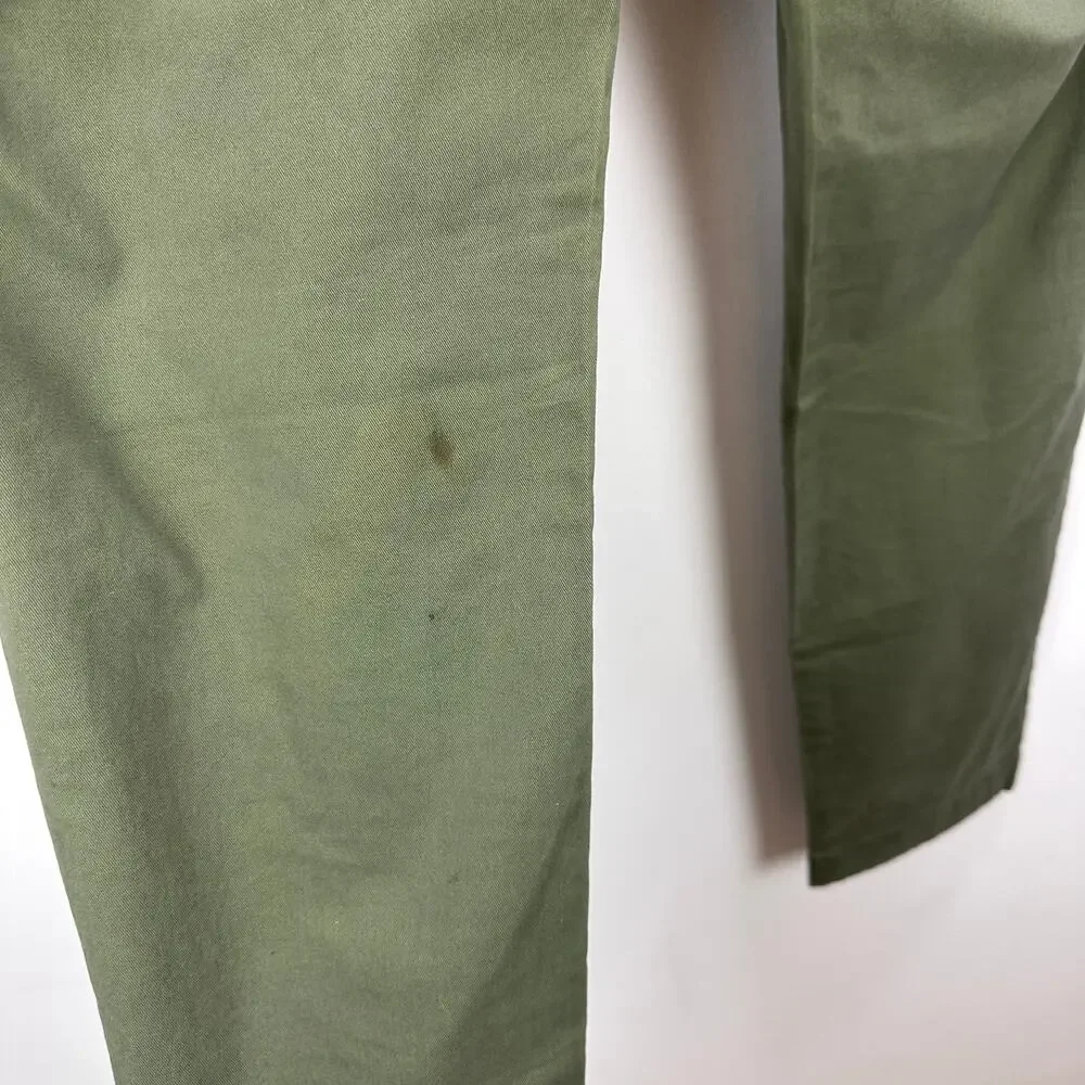 J.Crew 484 Slim Fit Stretch Chino Pant Khaki Green Cotton Mens W 34 L 30 NWT